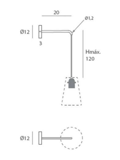 Веревочный и металлический настенный светильник с фиксированным кронштейном Olé Lighting Всплывающий комплект ARCH-00079103 - Вид №1