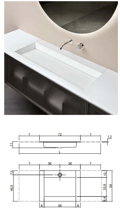 Накладная раковина на столешницу  овальная Antoniolupi SLOT sun-id-1448045 - Вид №10