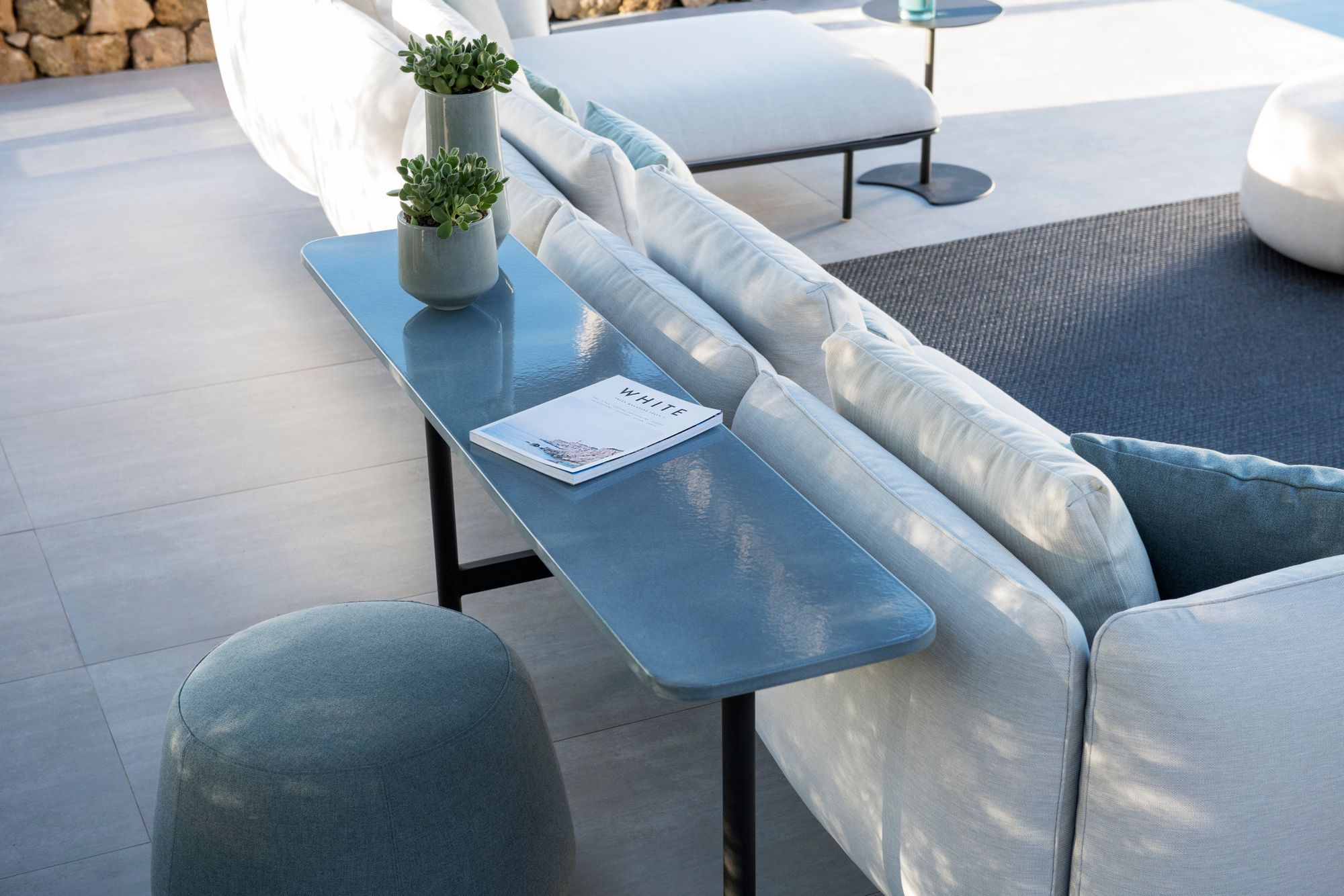 Тканевый угловой модульный садовый диван TRIBÙ Senja ARCH-00108940 - Вид №10