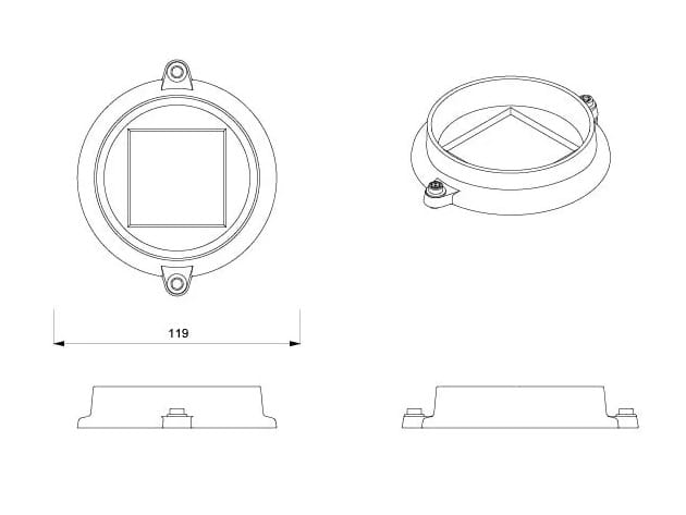 Окрашенная алюминиевая пластина для розеток и выключателей Genuit Corten ARCH-00051260 - Вид №3