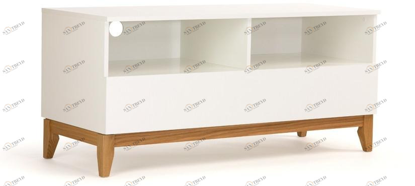 Woodman Тумба под телевизор из лакированной древесины Blanco 123223008012