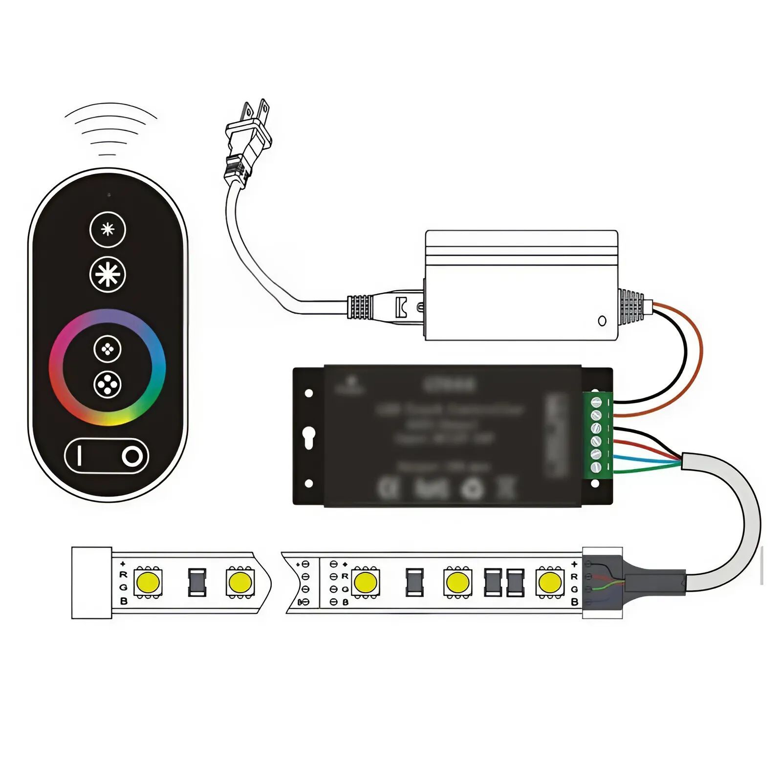 Светодиодный встраиваемый термостатический набор для душа Fontana Showers HIMMEL ARCH-00123120 - Вид №3
