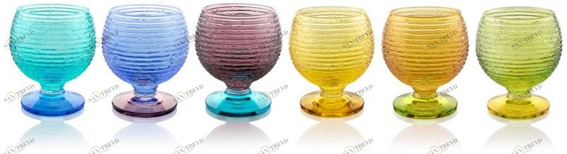 IVV Набор из 6 рюмок для ликера в цветном стекле Multicolor 5342.1