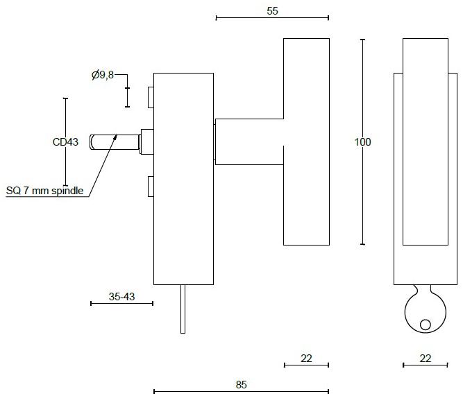 Formani Стальной ригель с замком Two Pbt23-dklock - Вид №1