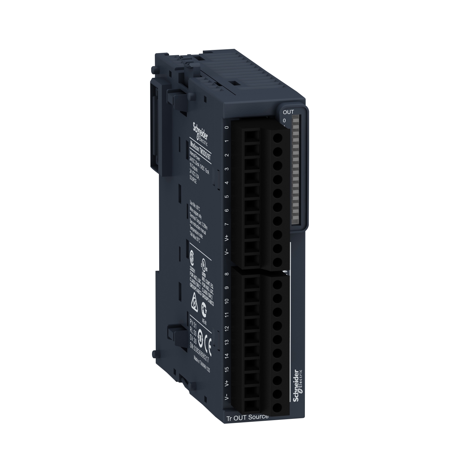 TM3DQ16T ДИСКРЕТНЫЙ МОДУЛЬ РАСШИРЕНИЯ ТМ3- 16 ВЫХОДОВ ТРАНЗИСТ ИСТОЧНИК Schneider Electric OEM ПЛК Modicon 