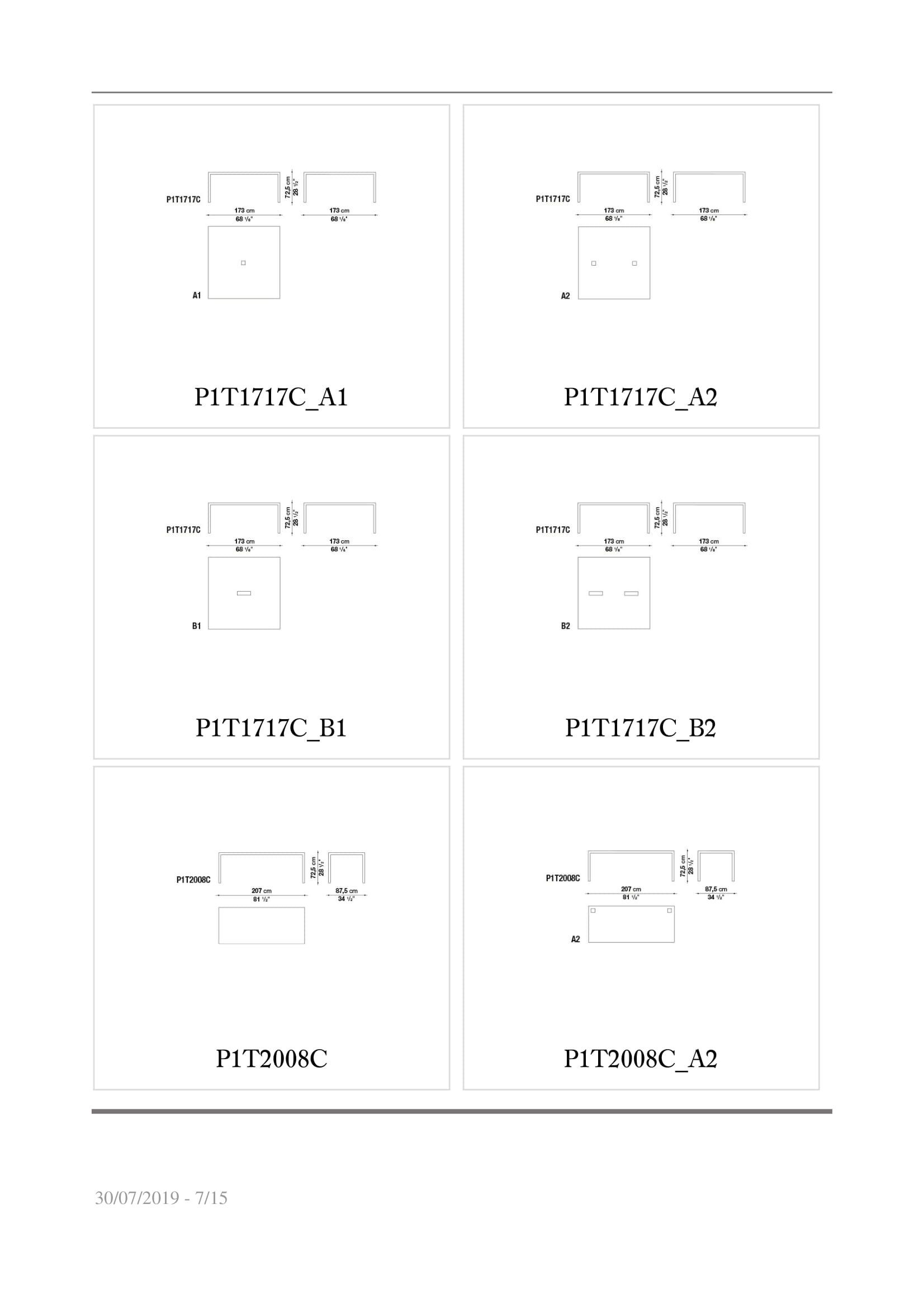 Стеклянный прямоугольный рабочий стол B&B Italia Project проект 1 ARCH-00025938 - Вид №2