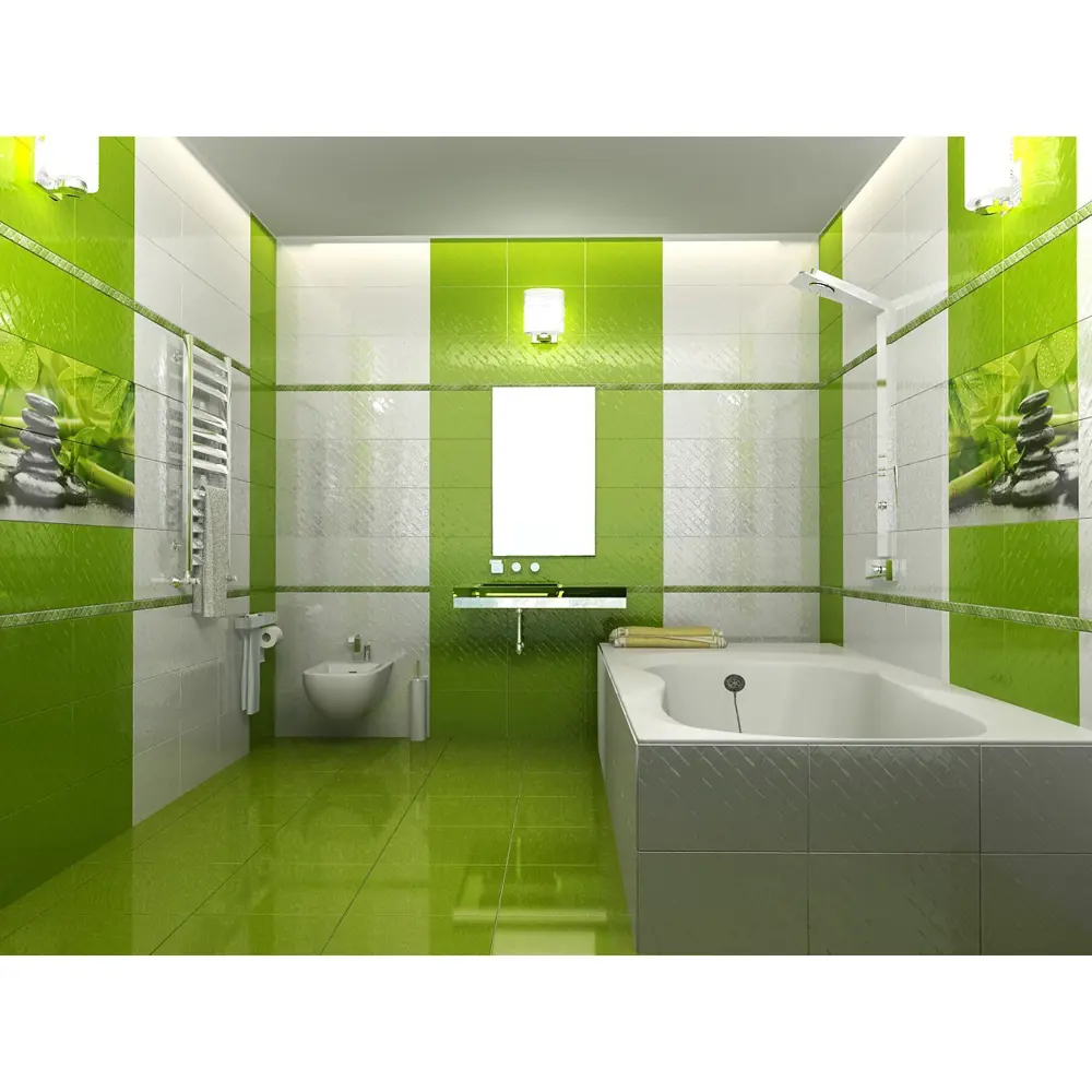 Плитка настенная Golden Tile «Relax» 25х40 см 1.5 м2 цвет зелёный 16268589 STLM-2065805  - Вид №3