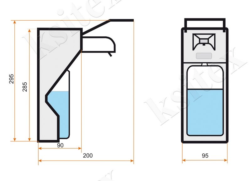 304009430 Локтевой дозатор дез. средств DM-1000 KSITEX  - Вид №2