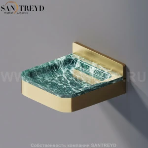 Agape MEMORY Мыльница из зеленого мрамора в бронзовом каркасе AMEM851NRVP