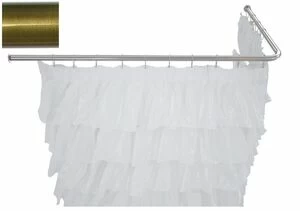 Карниз для ванны Aquanet угловой Г-образный 140x70 бронза