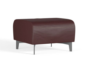 Кожаный прямоугольный пуф