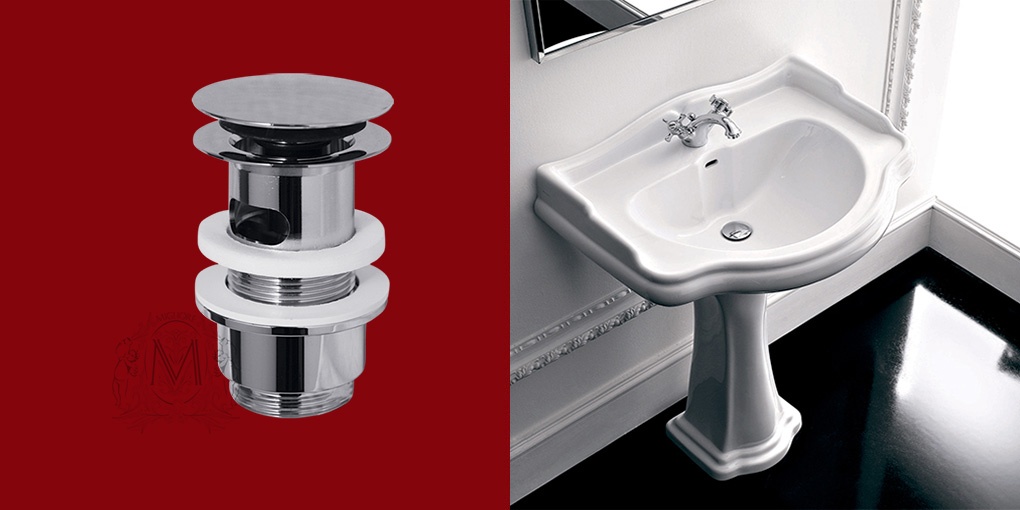 Донный клапан MIGLIORE с переливом ML.RIC-10.106.CR - хром, 'клик-клак'  - Вид №4