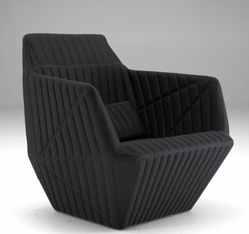 Тканевое вращающееся кресло с подлокотниками Ligne Roset Facett ARCH-00014391 - Вид №2