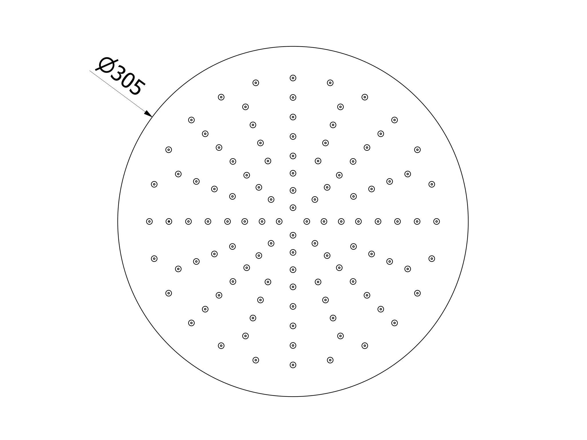 Круглая душевая головка из нержавеющей стали IB насадки для душа Program 316 ARCH-00066064 - Вид №2