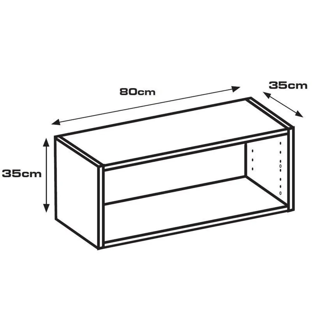 Каркас навесной 80x35x35 см, ЛДСП, цвет белый DELINIA STLM-2207124 - Вид №5