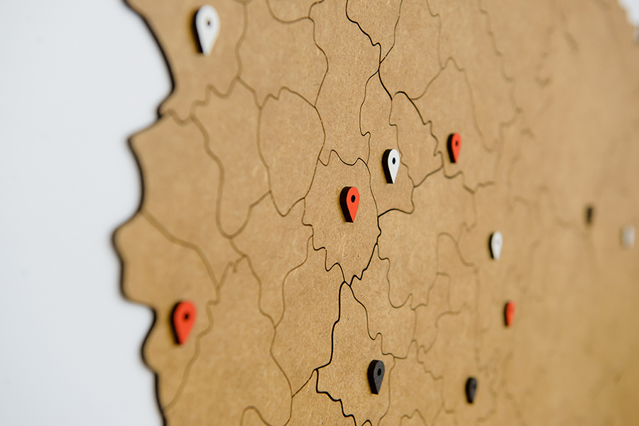 19-24 Карта-пазл wall decoration "российская федерация, 98х53 см коричневая Mimi  - Вид №15