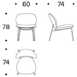 Saba Italia Кресло со съемным чехлом из ткани Ola sun-id-1358835 - Вид №2