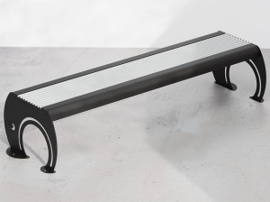 Металлическая скамья без спинки