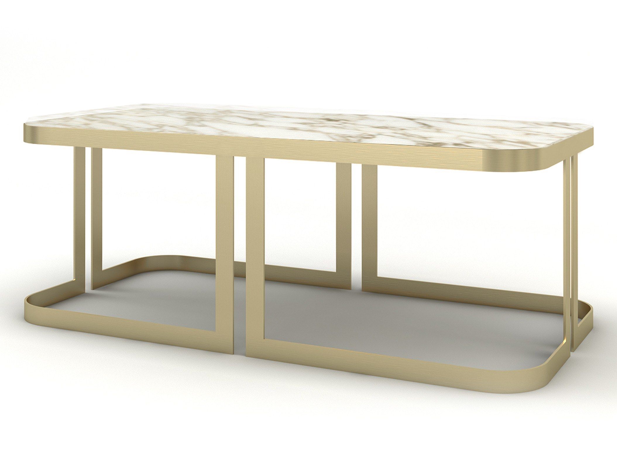 Мраморный прямоугольный низкий журнальный столик MARIONI ARCH-00065687 - Вид №1