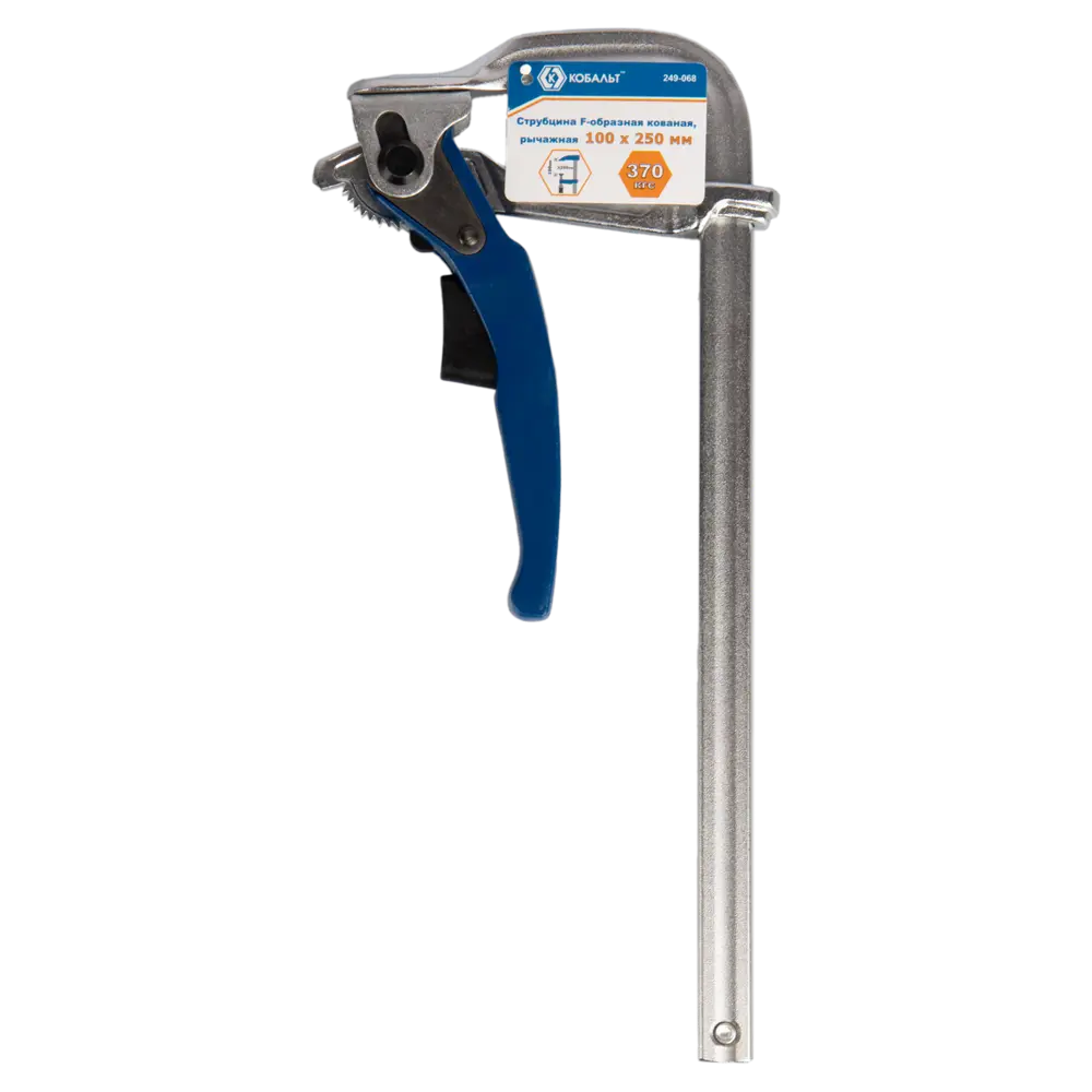 F-образная струбцина Кобальт 250 мм для профессионального использования 89374023 STLM-1438384 - Вид №2
