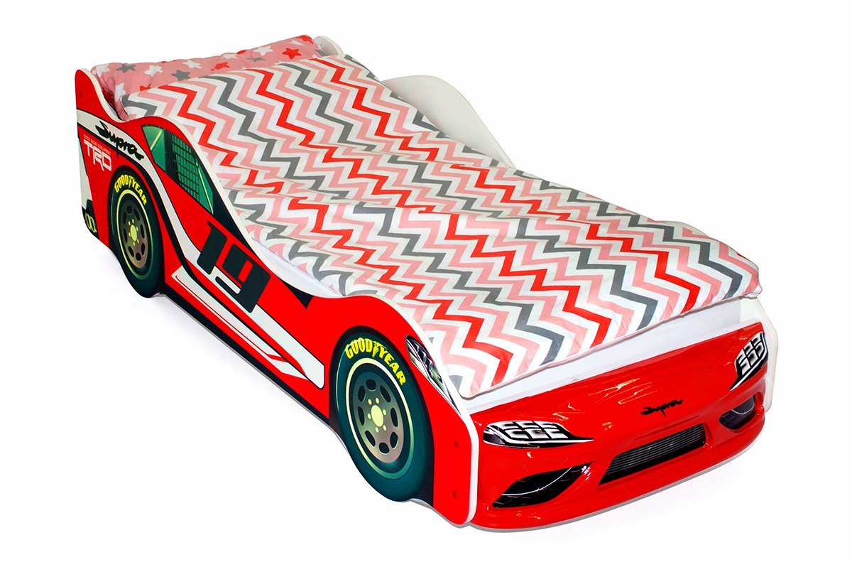 Детская кровать-машина красная "Супра" БЕЛЬМАРКО  00-3873169 Красный Santreyd  - Вид №2