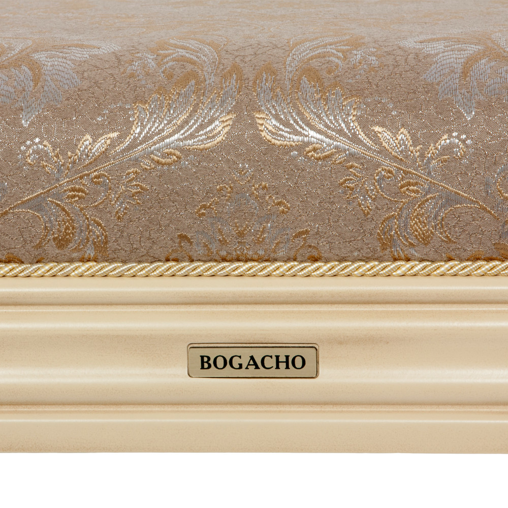 17105 Банкетка Классика 2 Айвори Флора Беж BOGACHO 4627179651503 - Вид №1