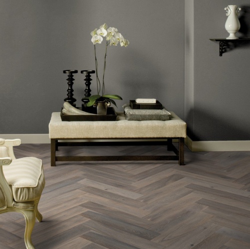 Паркет Ёлка Solidfloor New classic Кэнтрбери Дуб Натур с брашью (Текстурированная) 610х122 мм 1194938 - Вид №2