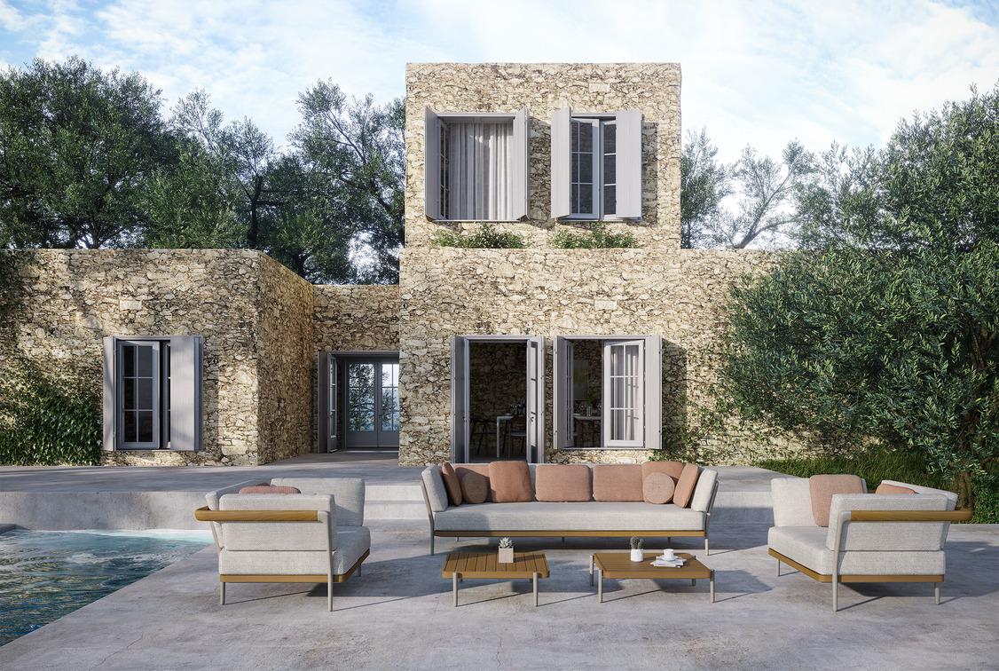 3-х мест. teak кремень Manutti Flex MNST512 - Вид №8