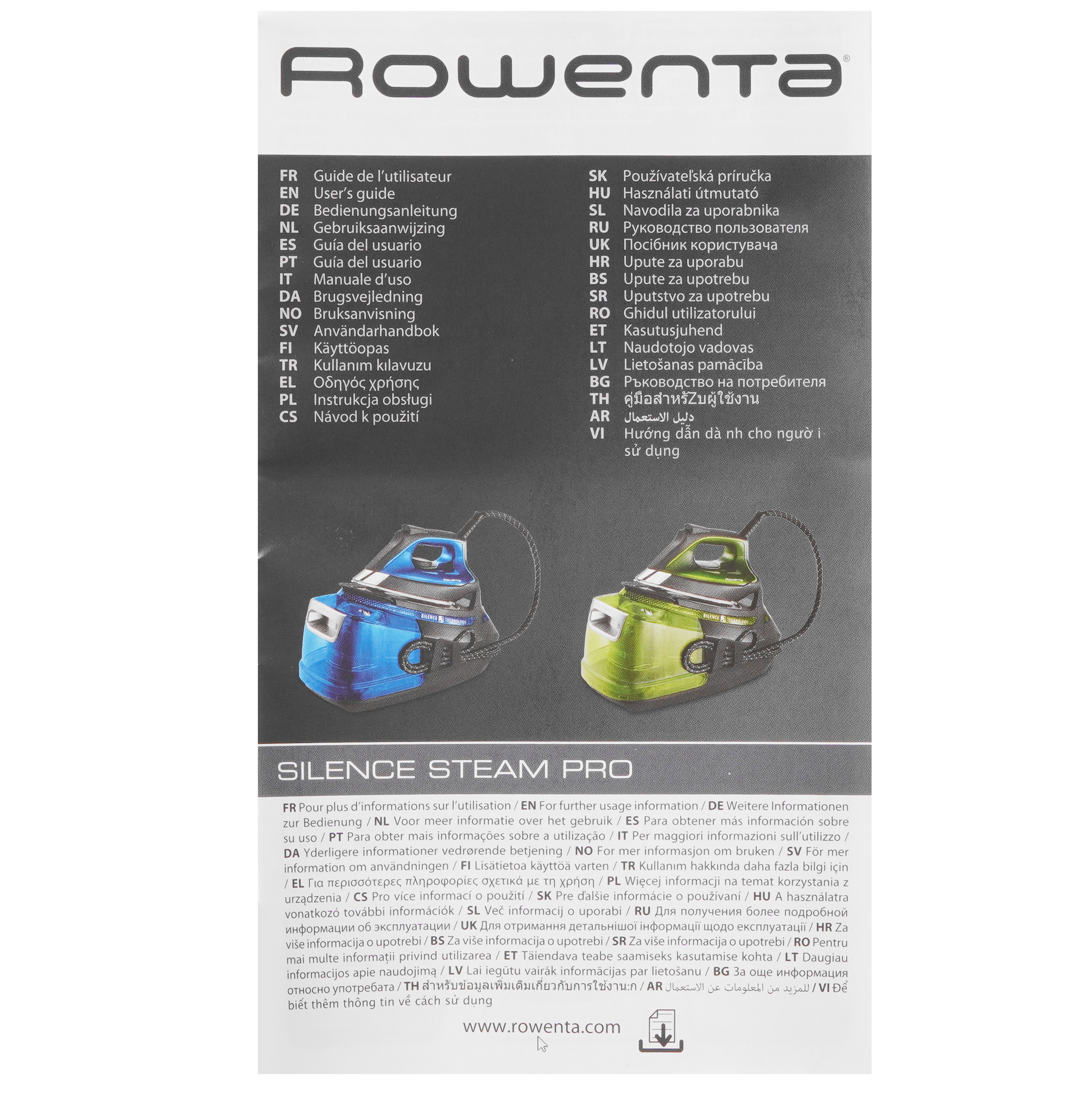 5497434 Парогенератор Rowenta Silence Steam Pro DG9248F0 серый STDN-0069544 - Вид №10