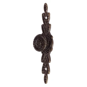 Мебельная ручка-кнопка на планке бронза 88 мм