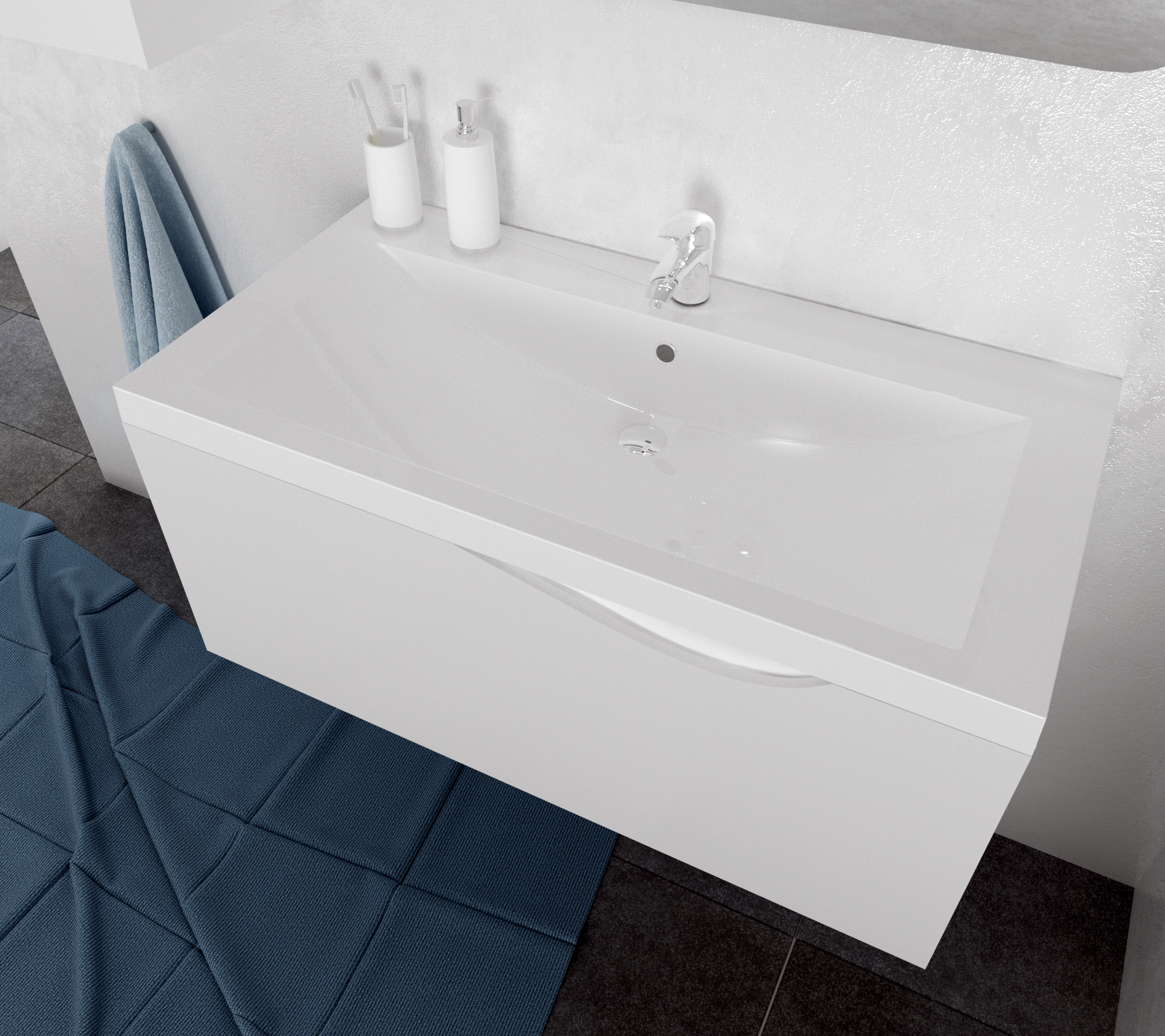 У51045 Тумба без раковины Этюд 100П 1я 1 Marka Этюд  - Вид №3