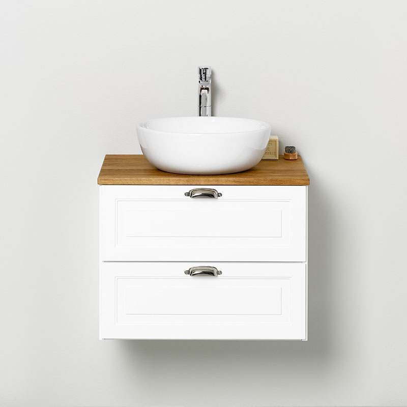 20071241 Шкаф Для Умывальника Dawn 600 Белая Рама, С Открыванием Westerbergs Белый  - Вид №1