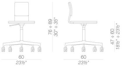 Lapalma 5-спицевое вращающееся кресло на колесиках Lab S70 - Вид №5