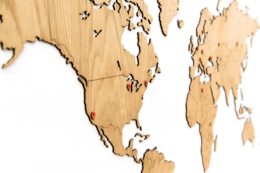 1801 Карта-пазл wall decoration exclusive, 130х78 см, европейский дуб Mimi  - Вид №8