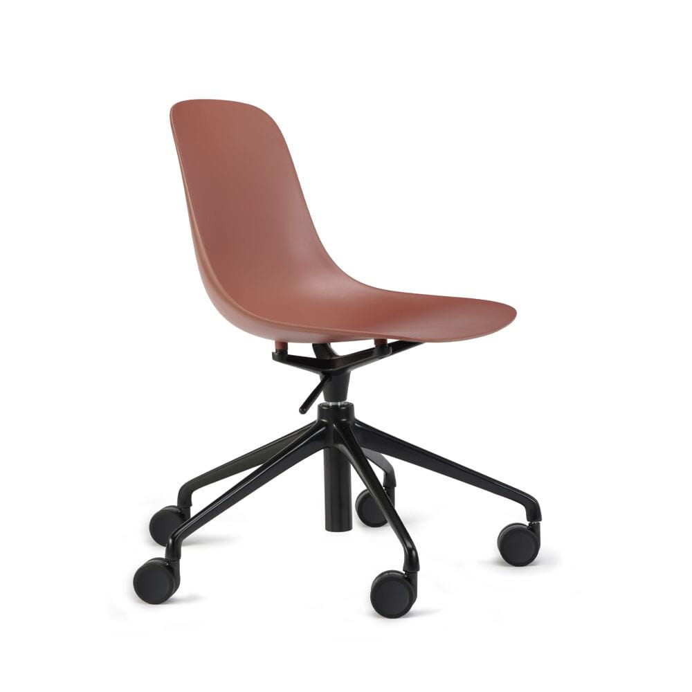 Регулируемый по высоте стул из полипропилена с колесами Infiniti Pure Loop Mono ARCH-00058934 - Вид №1