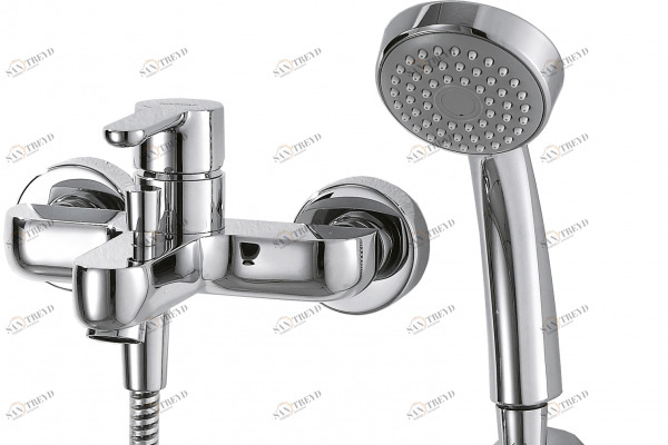 Смеситель для ванны с коротким изливом и аксессуарами STREAM F63783C-B bravat