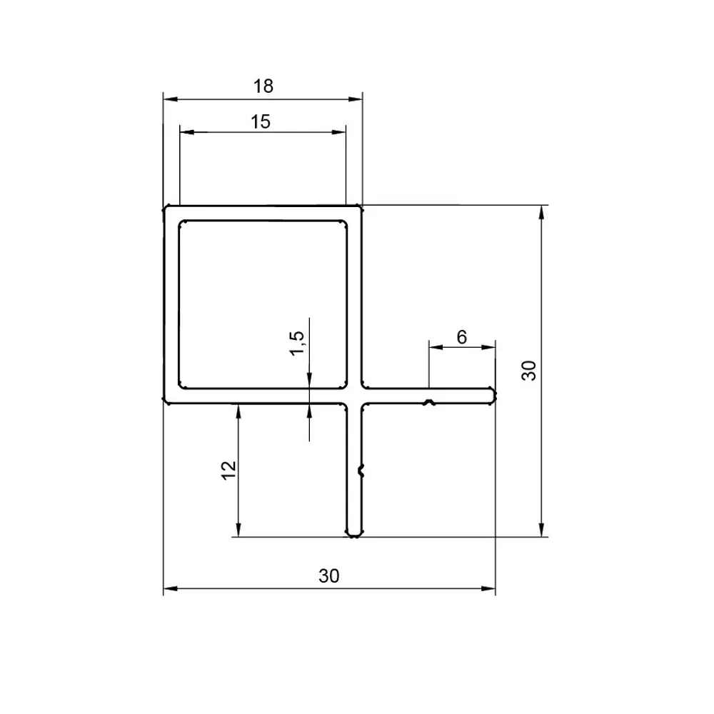 Santreyd Угловой алюминиевый профиль для мебели ЛДСП 89388110 STLM-1392956 - Вид №1