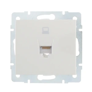 Розетка компьютерная встраиваемая Lezard Rain RJ45, цвет бежевый