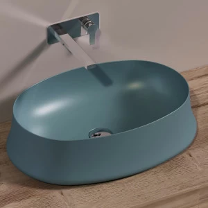 SH04NAVYMATT Накладная раковина на столешницу  овальная Simas Sharp