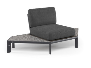 Тканевое мягкое угловое садовое кресло