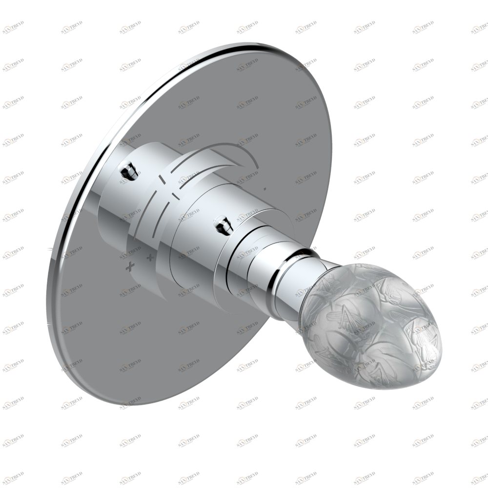 A2E-5100BR Ручка регулировки с круглой накладкой для термостата THG, арт.5100A 1/2" и 5200A 3/4" (термостаты см. на стр. 451) Thg-paris Venice Хром A2E 5100BR  A02 CAT.A