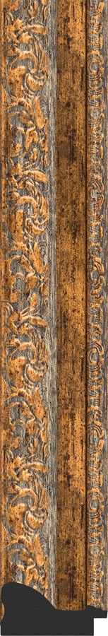 BY 3358 Зеркало с фацетом в багетной раме - виньетка античная бронза 85 mm EVOFORM Exclusive - Вид №3