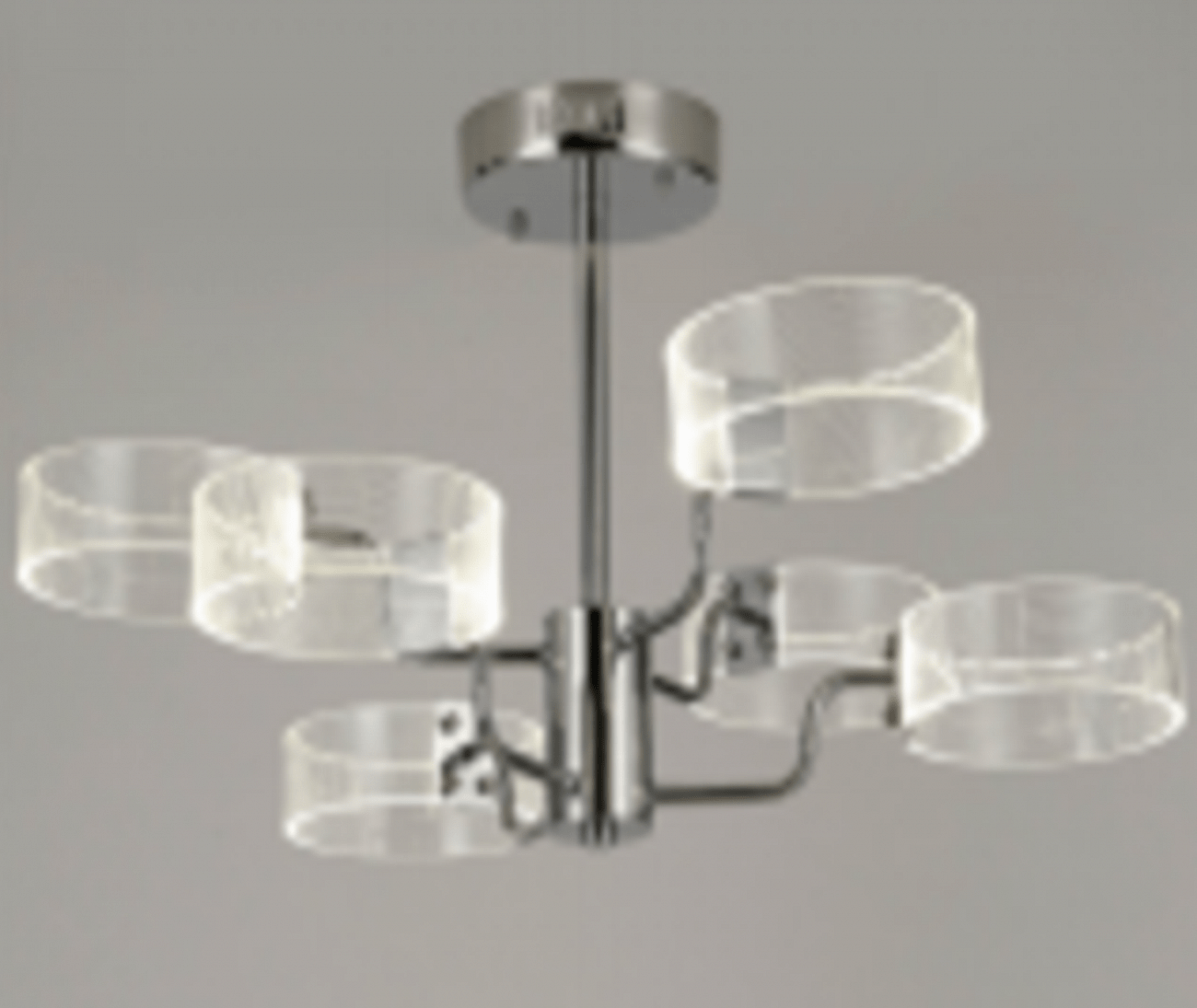 Светильник потолочный на 6 ламп хром Eva FR6039CL-L48CH FREYA LED 00-3957035 Прозрачный;хром  - Вид №2