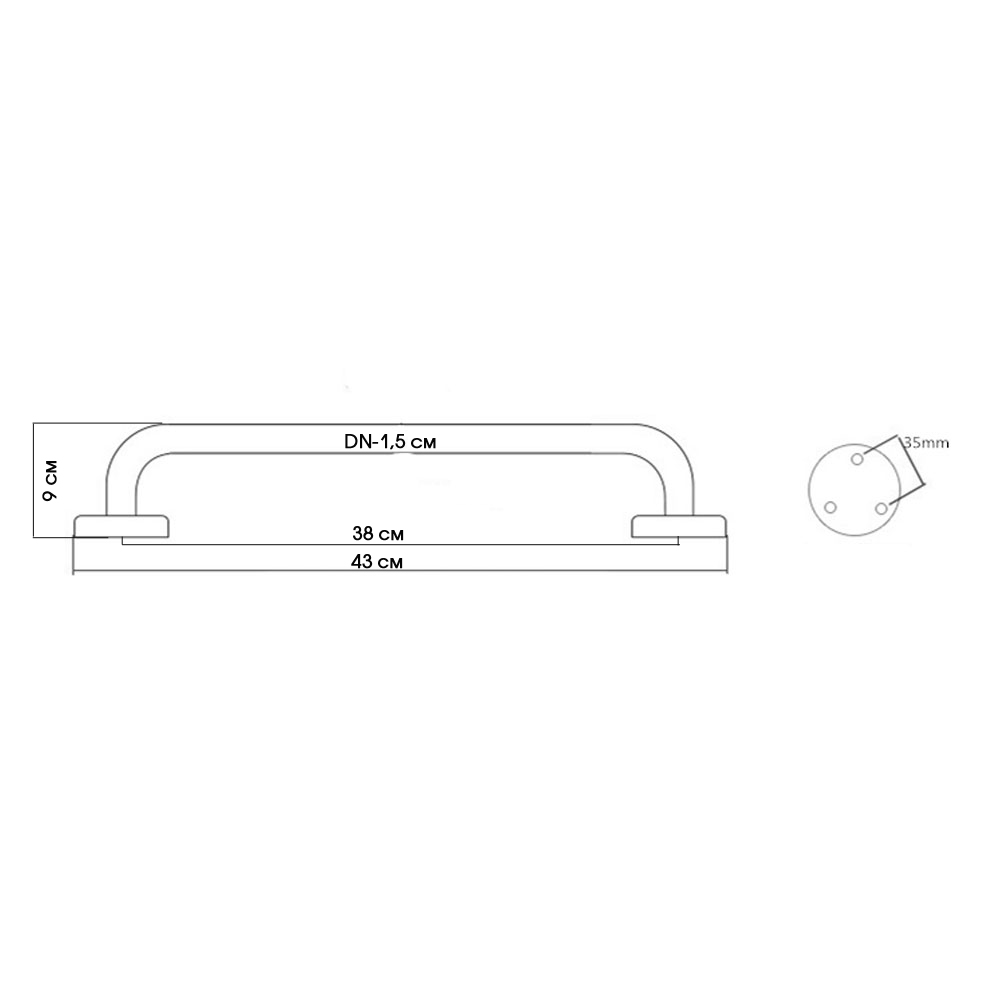 R6113 Поручень для ванны Raiber  - Вид №3