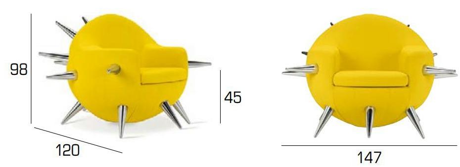 Adrenalina Кресло из ткани с подлокотниками Bomb sun-id-1498598 - Вид №6