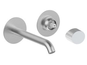 Смеситель для раковины из нержавеющей стали с 2 отверстиями