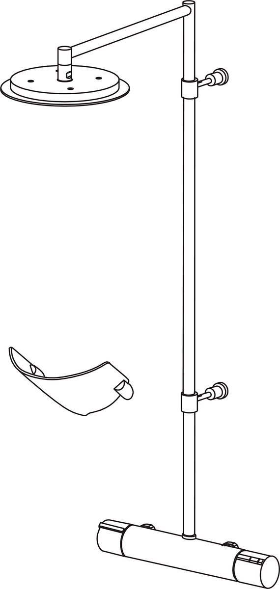 Oras 2890 Смеситель с верхним душем rain shower 2890 Cubista Хром  - Вид №2