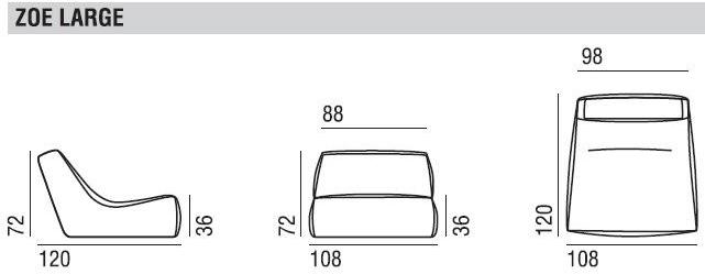 Verzelloni Садовое кресло из ткани Zoe sun-id-1479756 - Вид №4