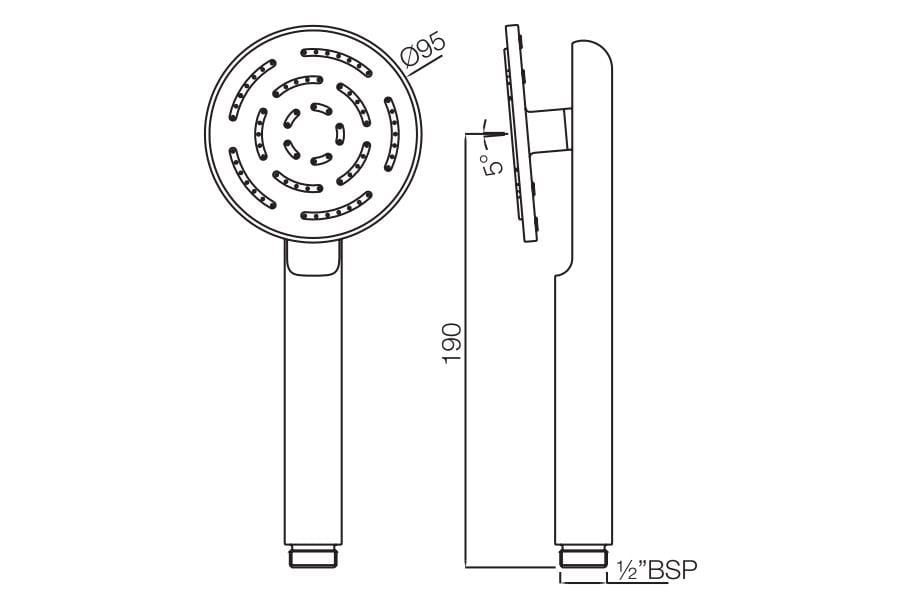 Ручной душ из АБС и стали JAQUAR Laguna ARCH-00104853 - Вид №2