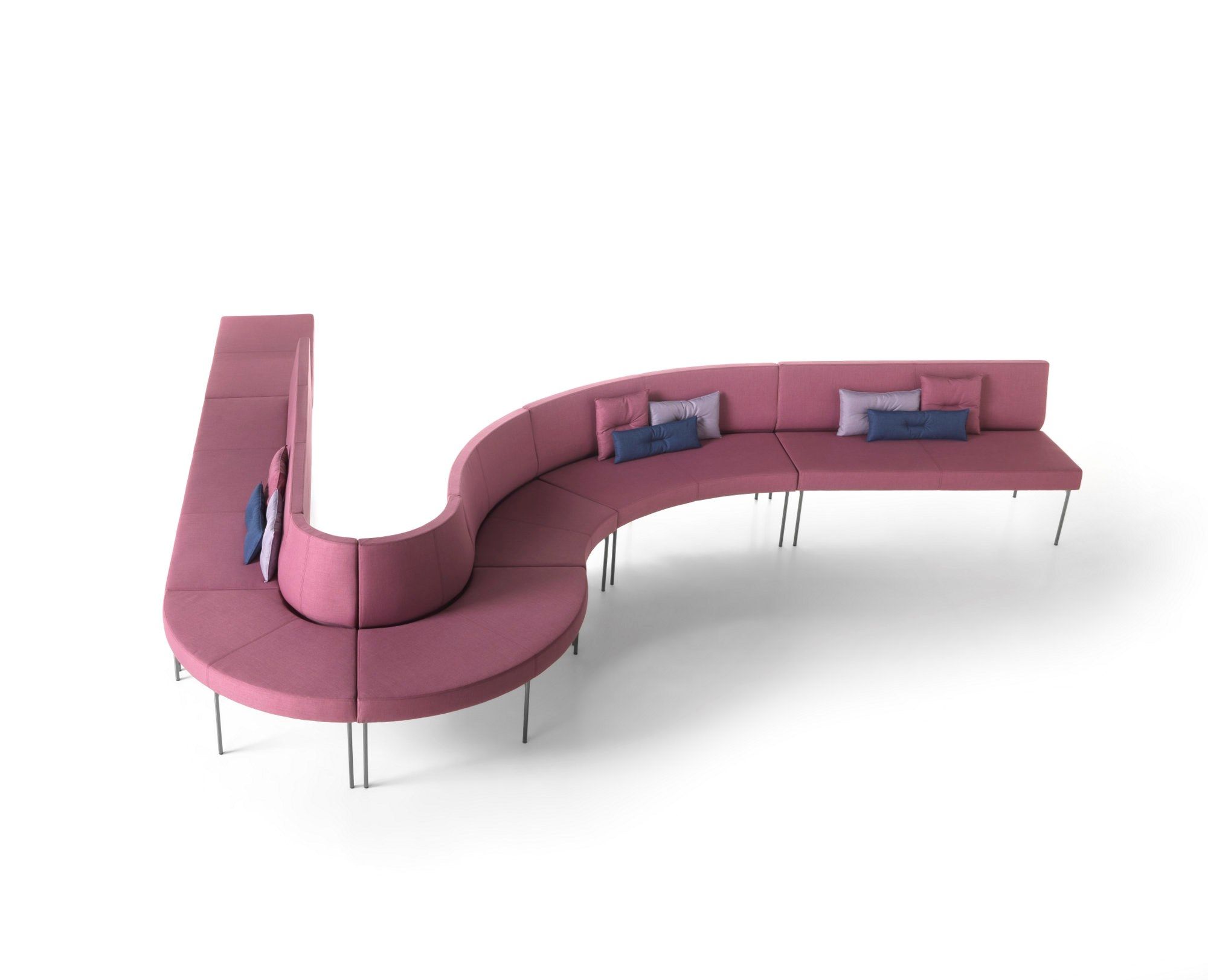 Модульная выпуклая скамья из ткани SITIA Laguna ARCH-00133121 - Вид №27